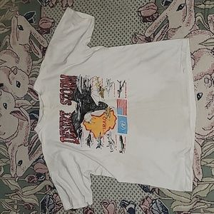 Desert storm graphic print tvshirt bald eagle Iraq planes I9